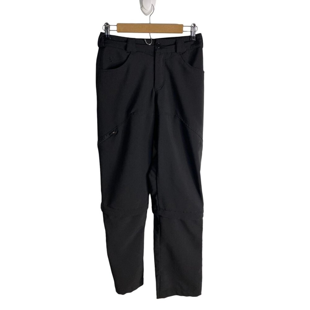 Showers Pass Small Convertible Zip Off Pants Shorts Black Cycling Unlined Womens